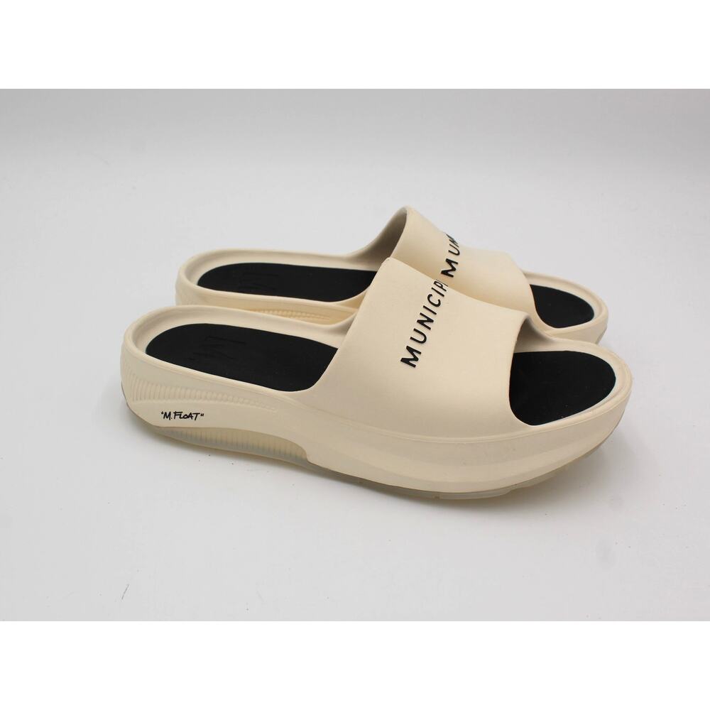 Municipal Podium Slide Mens 9 White Black Recovery Comfort Sandal Summer Outdoor